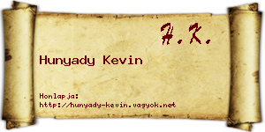 Hunyady Kevin névjegykártya